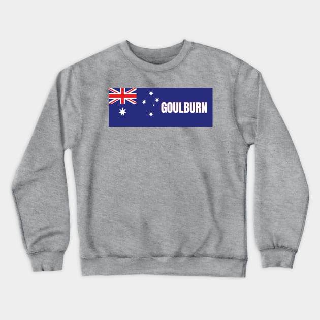 Goulburn City in Australian Flag Crewneck Sweatshirt by aybe7elf